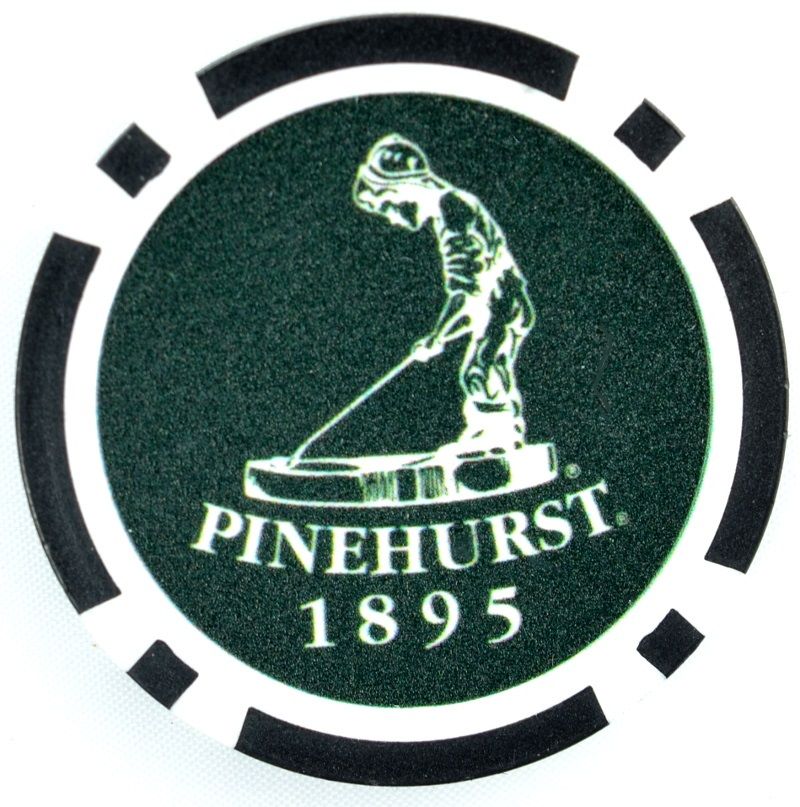 PINEHURST (1895) Logo GREEN POKER CHIP Golf Ball Marker eBay